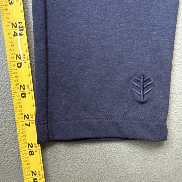 Coolibar Summer Leggings Womens Large Navy Travel Outdoor Stretch UPF Light NWT - Picture 12 of 15